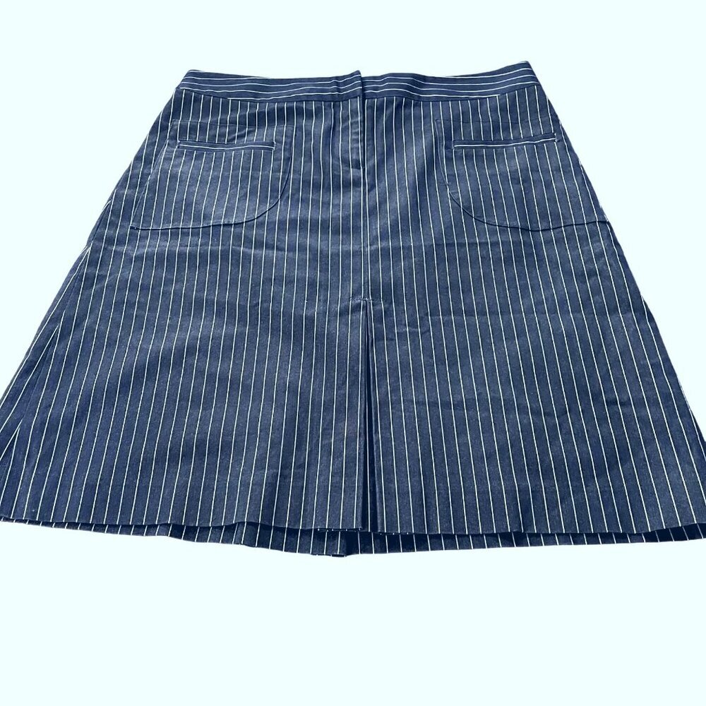 Vintage Lilly Pulitzer Women's Pinstripe Midi Skirt size 6